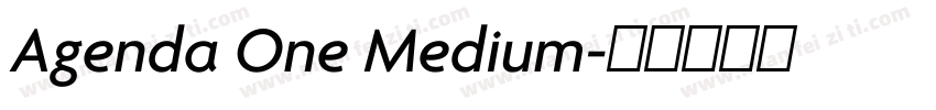Agenda One Medium字体转换